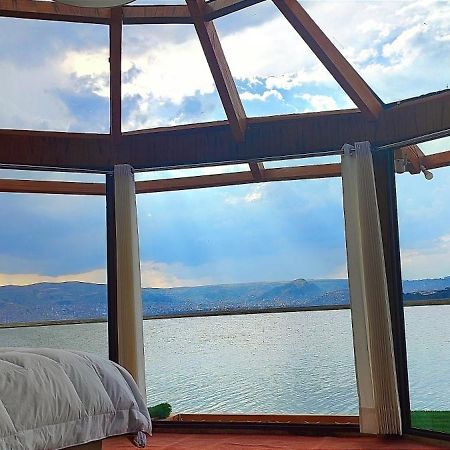 Villa Titicaca Habitacion Panoramica Vista Al Amanecer Puno Exterior foto