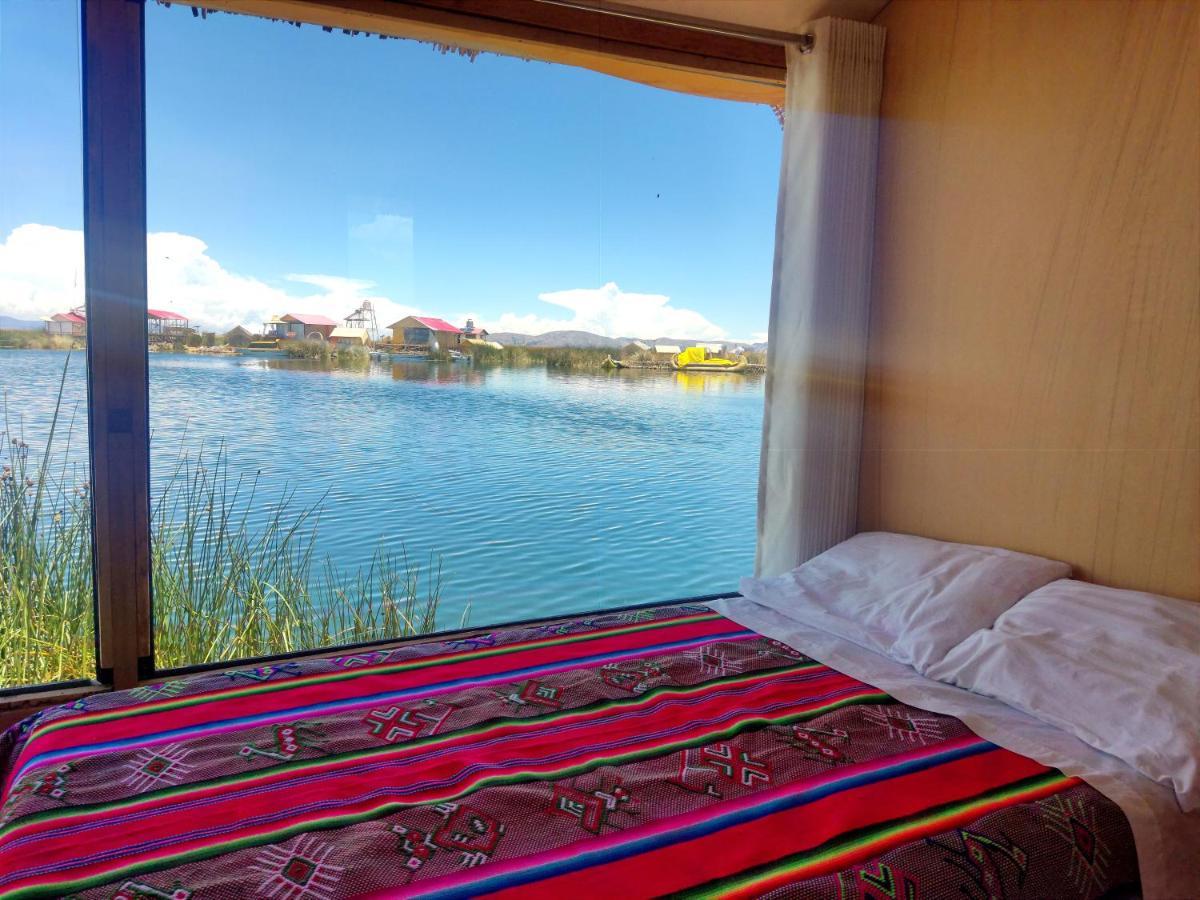 Villa Titicaca Habitacion Panoramica Vista Al Amanecer Puno Exterior foto