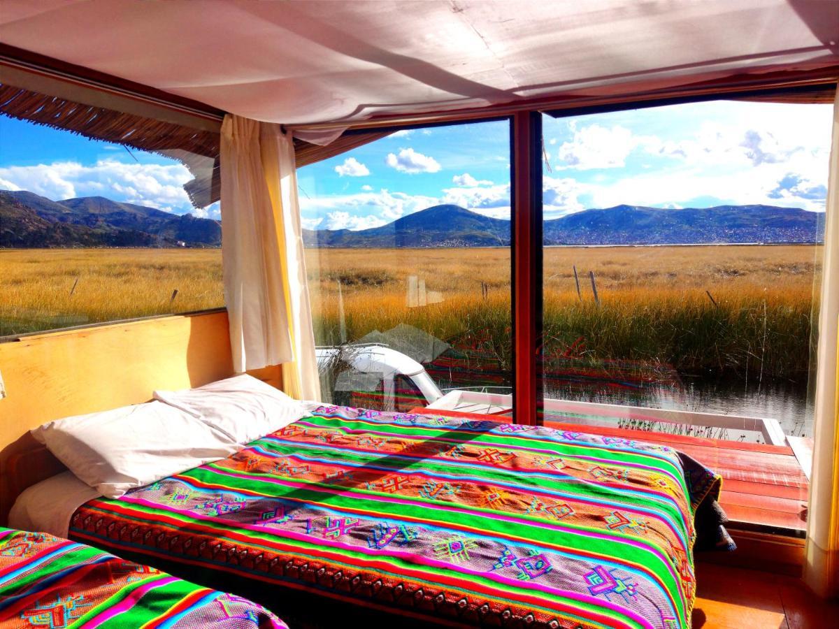 Villa Titicaca Habitacion Panoramica Vista Al Amanecer Puno Exterior foto